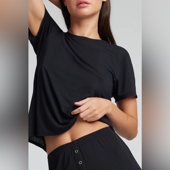 Negative Underwear Tops - Negative Underwear Whipped Boyfriend Tee in Black, Size Medium